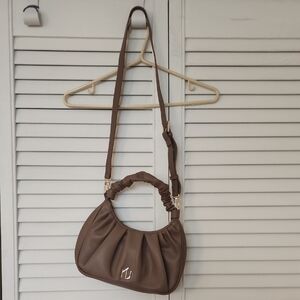 Brown Shoulder Bag Faux Leather